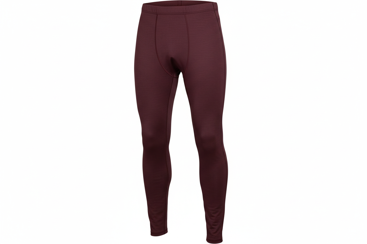 Men's Base Layer Bottom, slightly dark burgundy